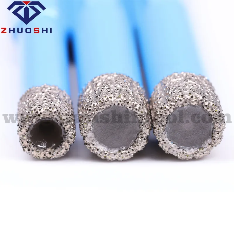 Juego de brocas de diamante de vacío brazado hexagonal de alto rendimiento para perforación de precisión