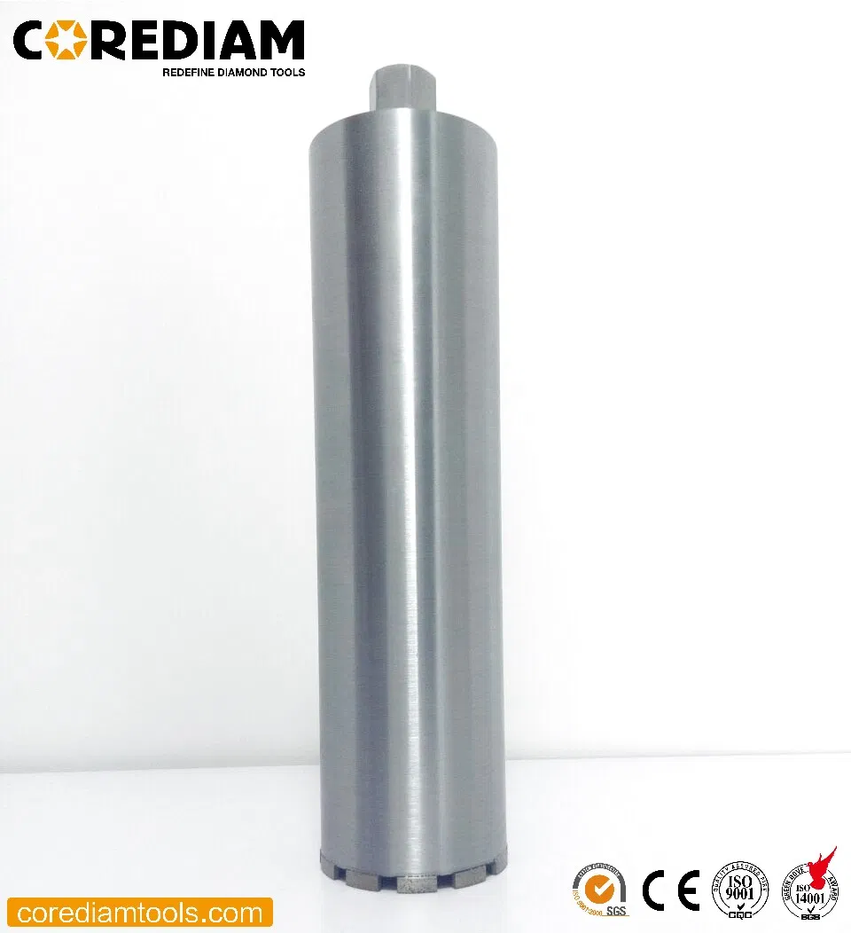 350mm Broca de núcleo de diamante soldada con láser para perforación en húmedo de concreto, herramientas de corte de diamante