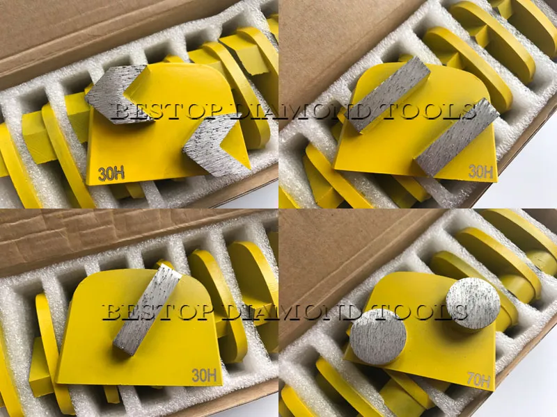 Segmentos de molienda de diamante de doble Z de cambio rápido superabrasivo Lavina