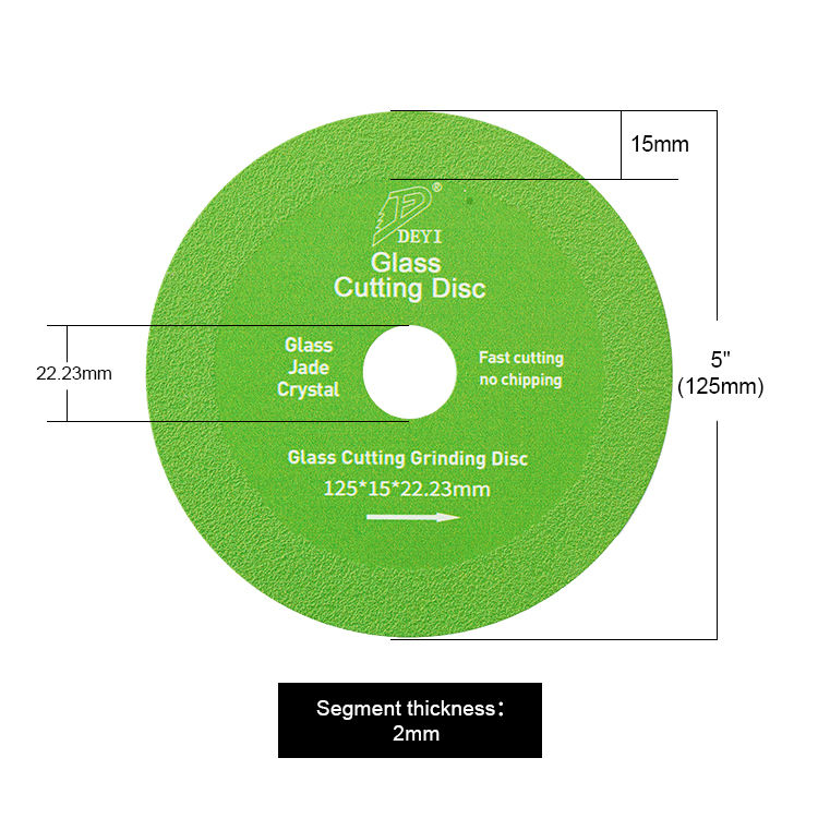 Disco de Corte de Vidrio 125mm Disco de Corte de Diamante Ultra Delgado para Moler Vidrio