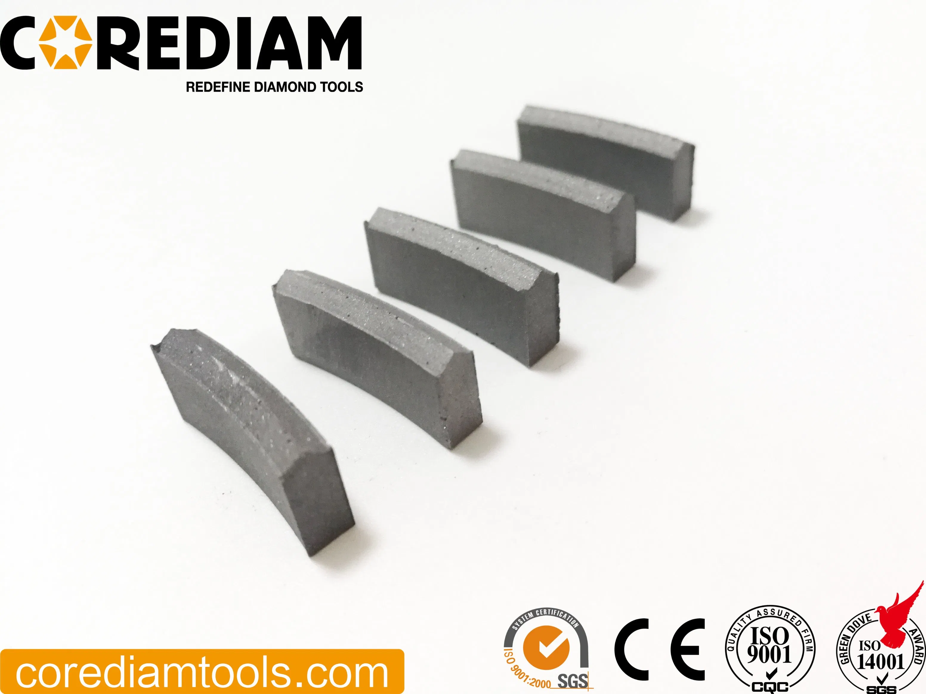 Segmento de diamante para brocas de núcleo Herramientas de diamante Herramienta de corte