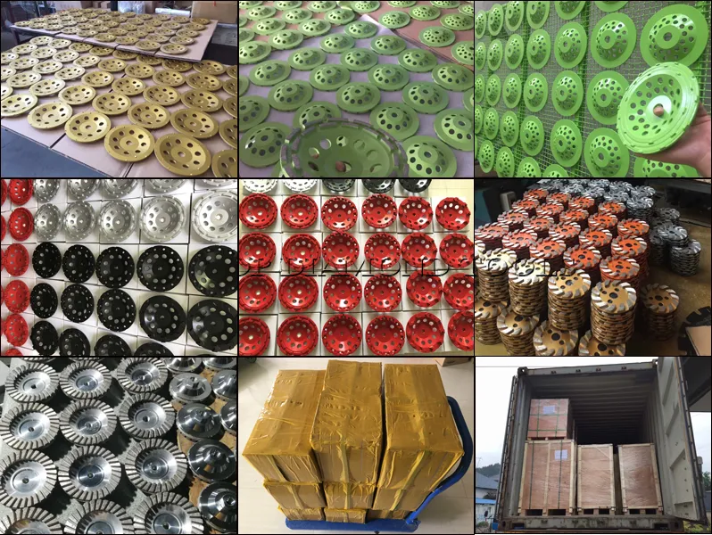 Embalaje de muelas diamantadas