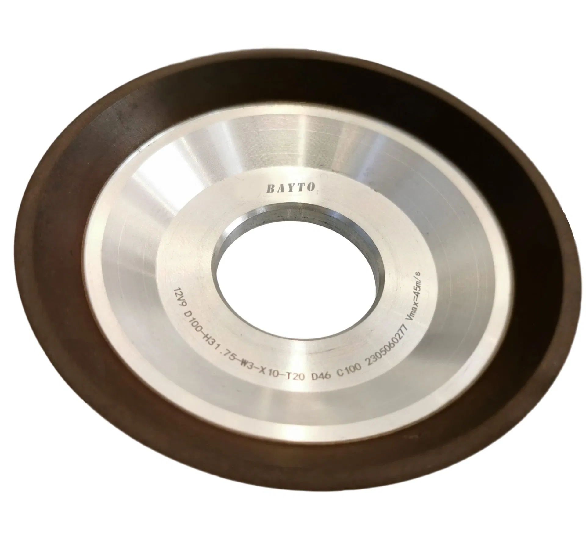 Rueda de rectificado CBN de alto rendimiento 12V9 herramienta de disco de copa de aleta de diamante CNC