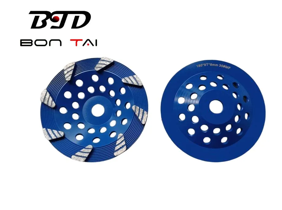 7 Rueda de molienda flexible de concreto con forma de diamante en hojas