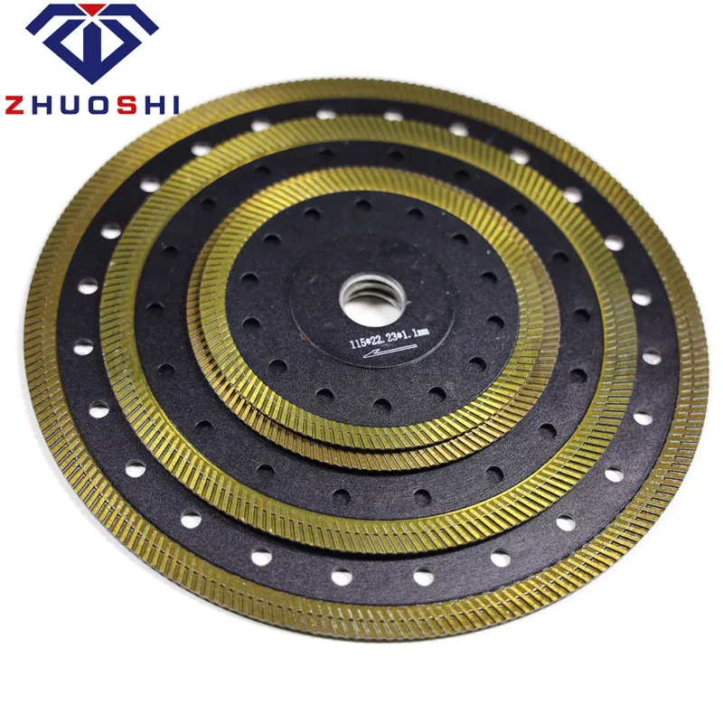 Rueda de corte de diamante circular delgada cortadora de mármol segmento sierra hoja para azulejos y piedra