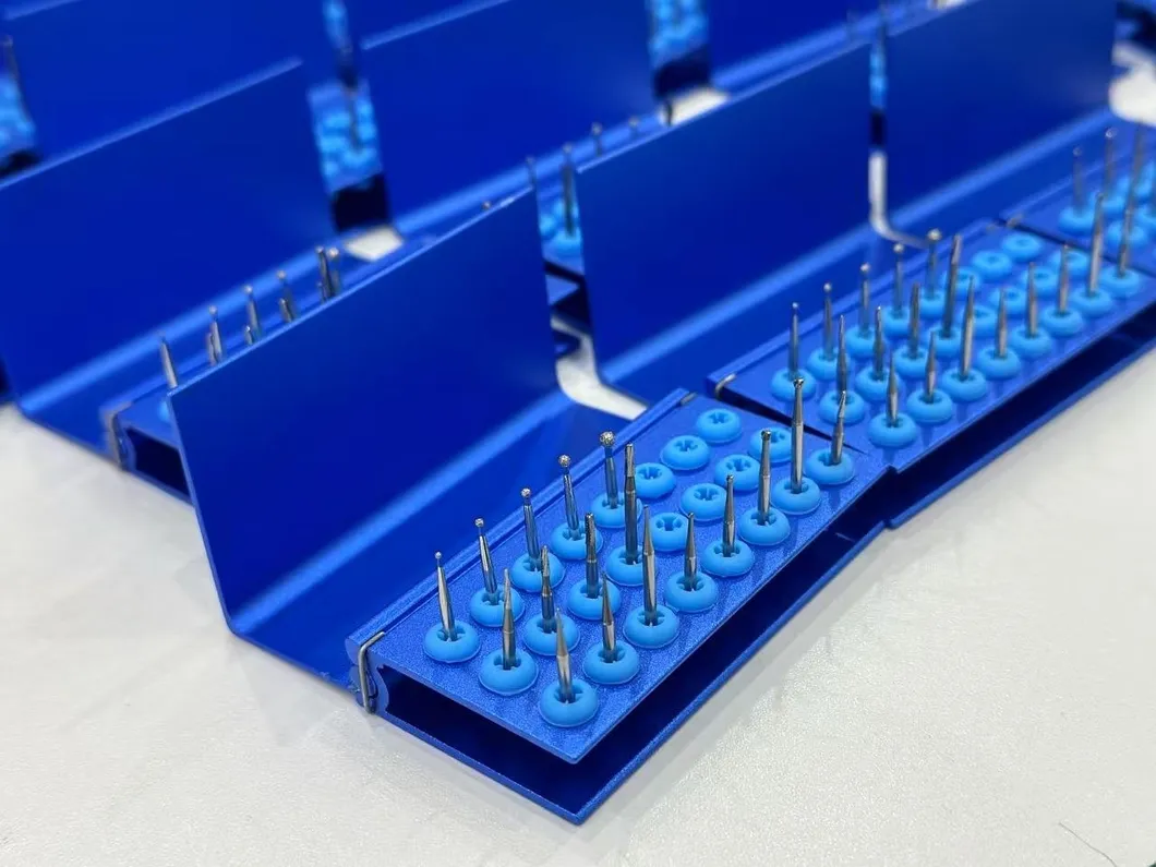 Organizador de fresas dentales de colores