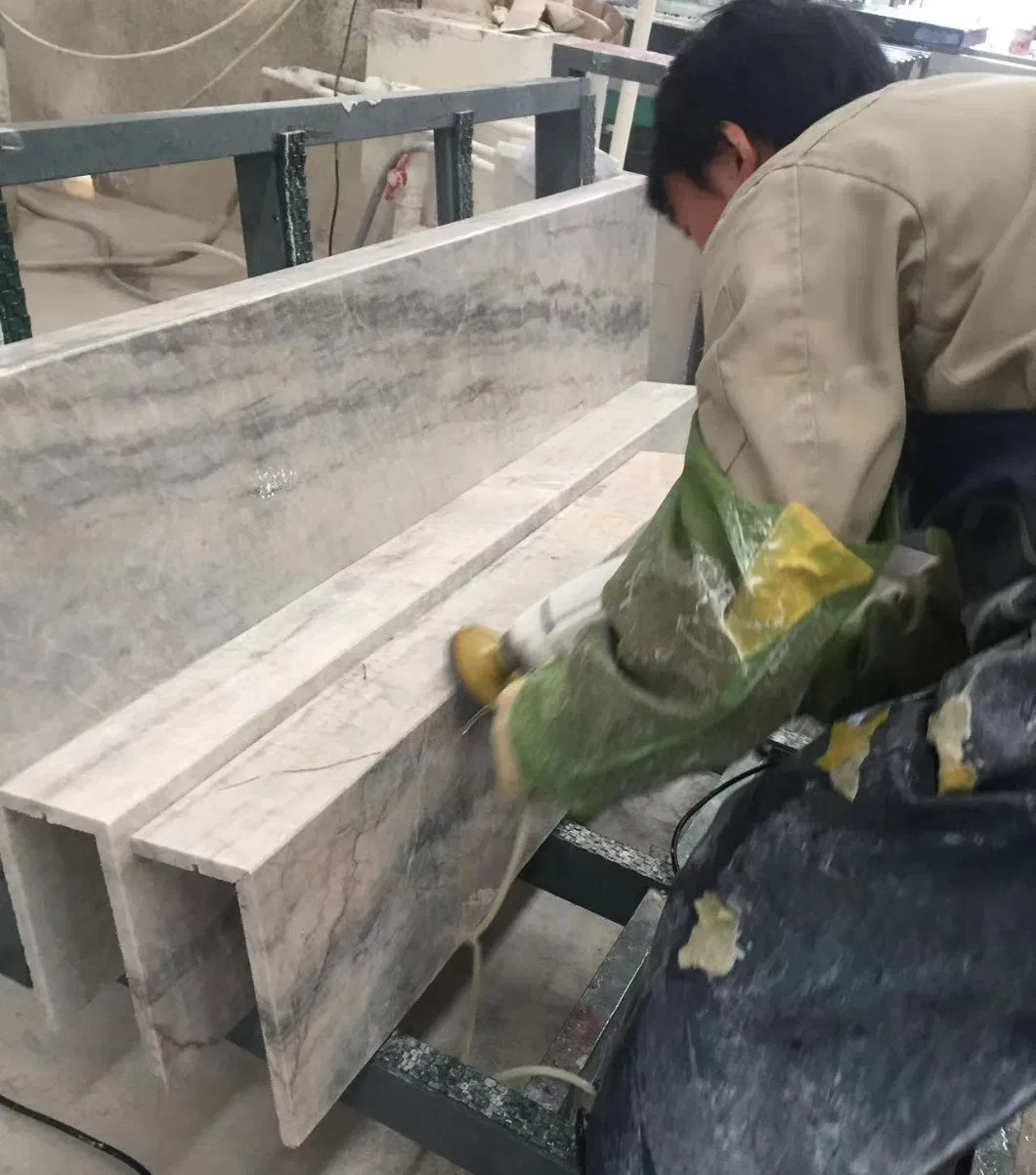 Proceso de pulido de piedra