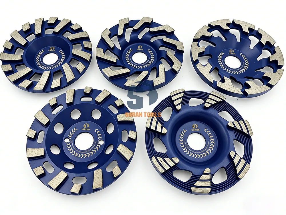 125mm Rueda de copa de diamante para moler pared de concreto, piso, mármol
