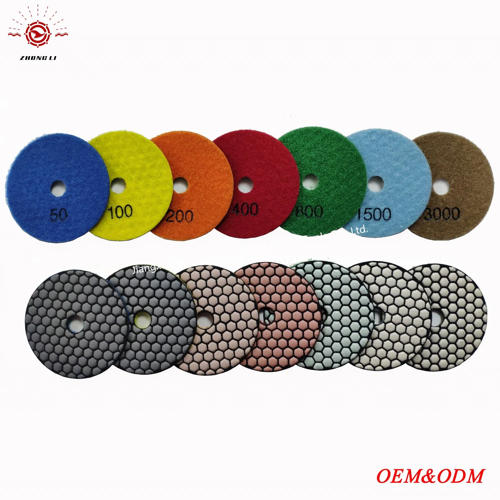 Discos de pulido flexible de diamante con gancho y lazo para granito y mármol
