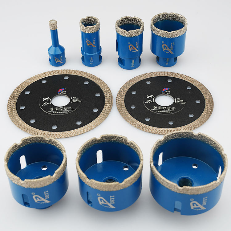 Brocas de núcleo de diamante con soldadura al vacío para azulejos de porcelana, mármol y granito
