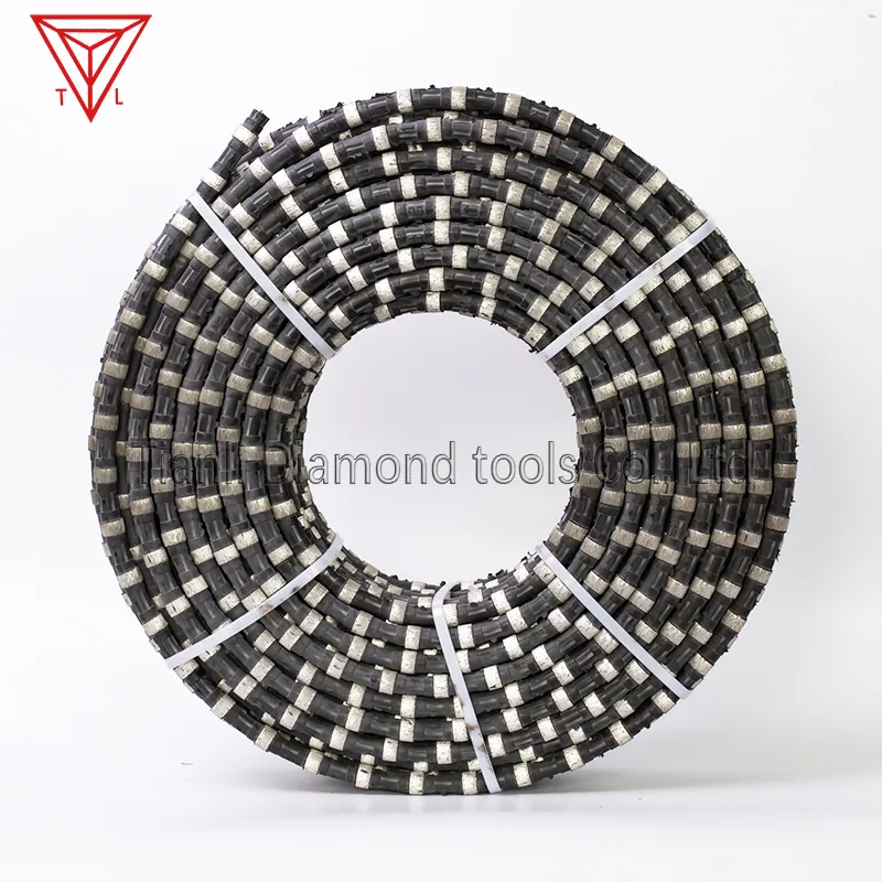 Cuerdas de corte de alambre de diamante personalizadas de fábrica para corte y perfilado de granito, mármol y piedra en canteras