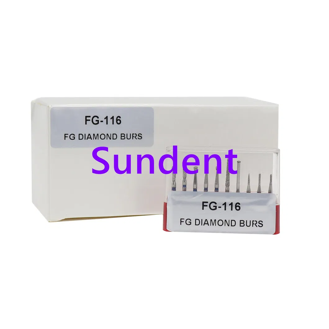 Kits de fresas de diamante Fg para piezas de mano de alta velocidad Fg-116 Uso clínico