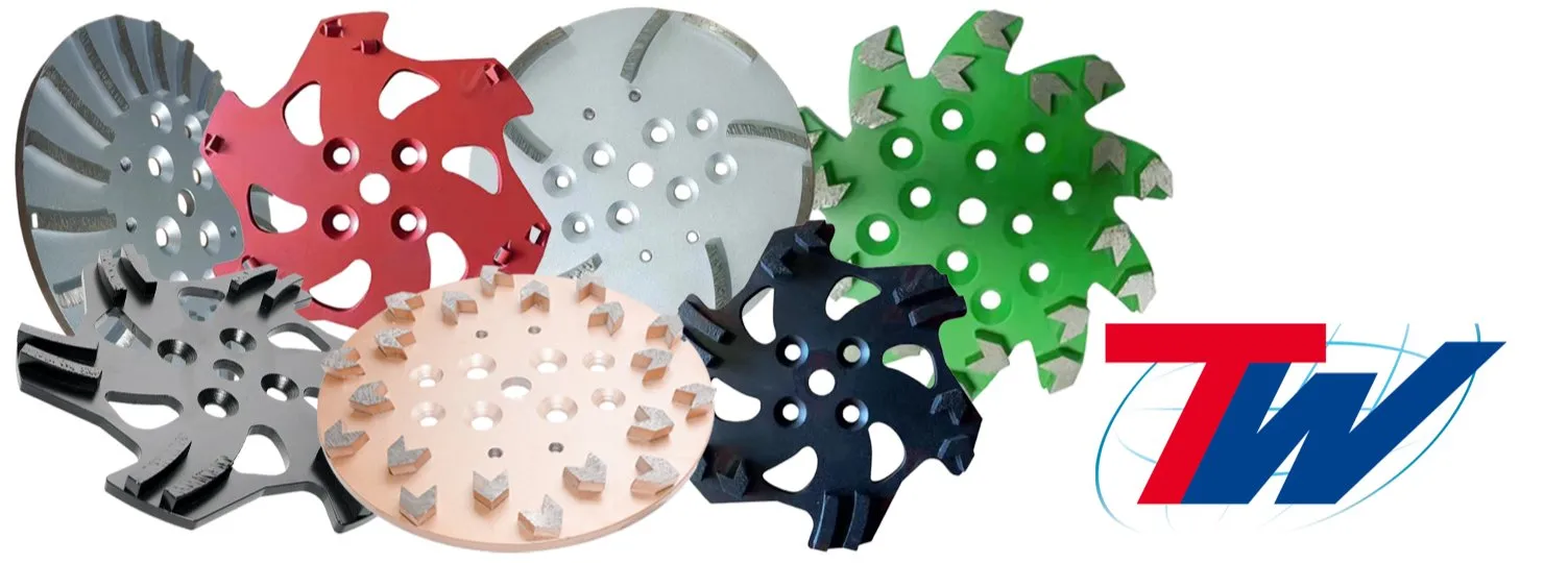 Disco de molienda de diamante en segmentos en forma de hoz