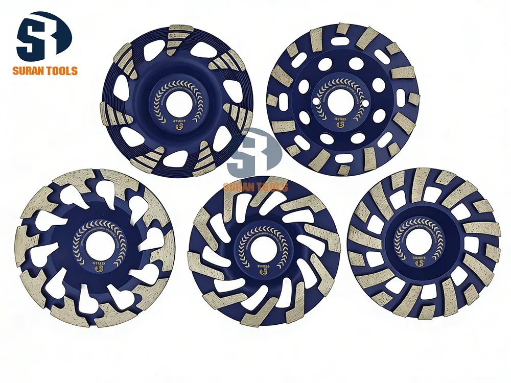 125mm Rueda de copa de diamante para moler pared de concreto, piso, mármol