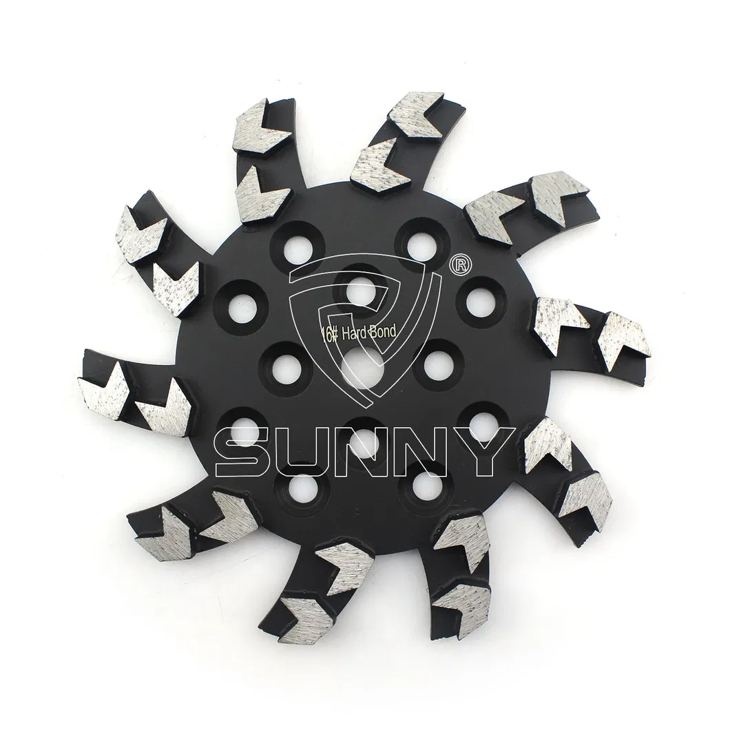 250mm Disco de molienda de diamante en forma de flecha para concreto