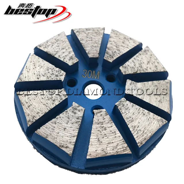 10 pulgadas esmeriladoras de piso 3 Segs Diamond esmerilado de piso Polishing Discos para hormigón