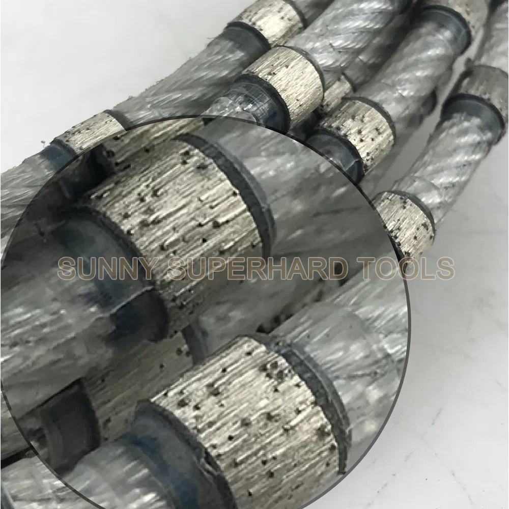 Sierra de alambre de diamante para la extracción de granito y mármol