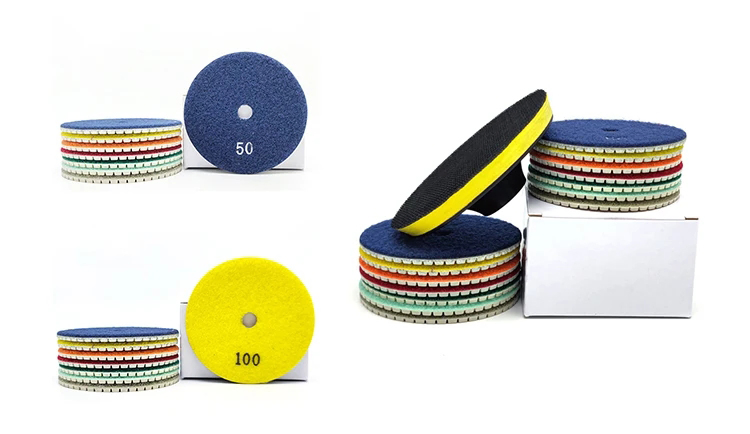 Disco de pulido de diamante flexible para suelo de concreto, granito, porcelana y piedra