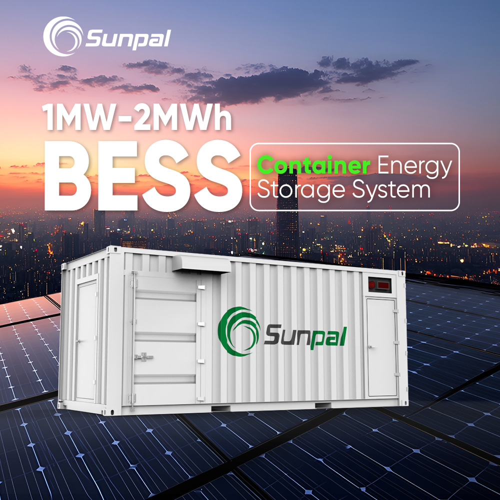 Sunpal Battery Energy Storage System 1mW 2mWh 3mWH BESS Solar Energy Storage Lifepo4 Battery Container