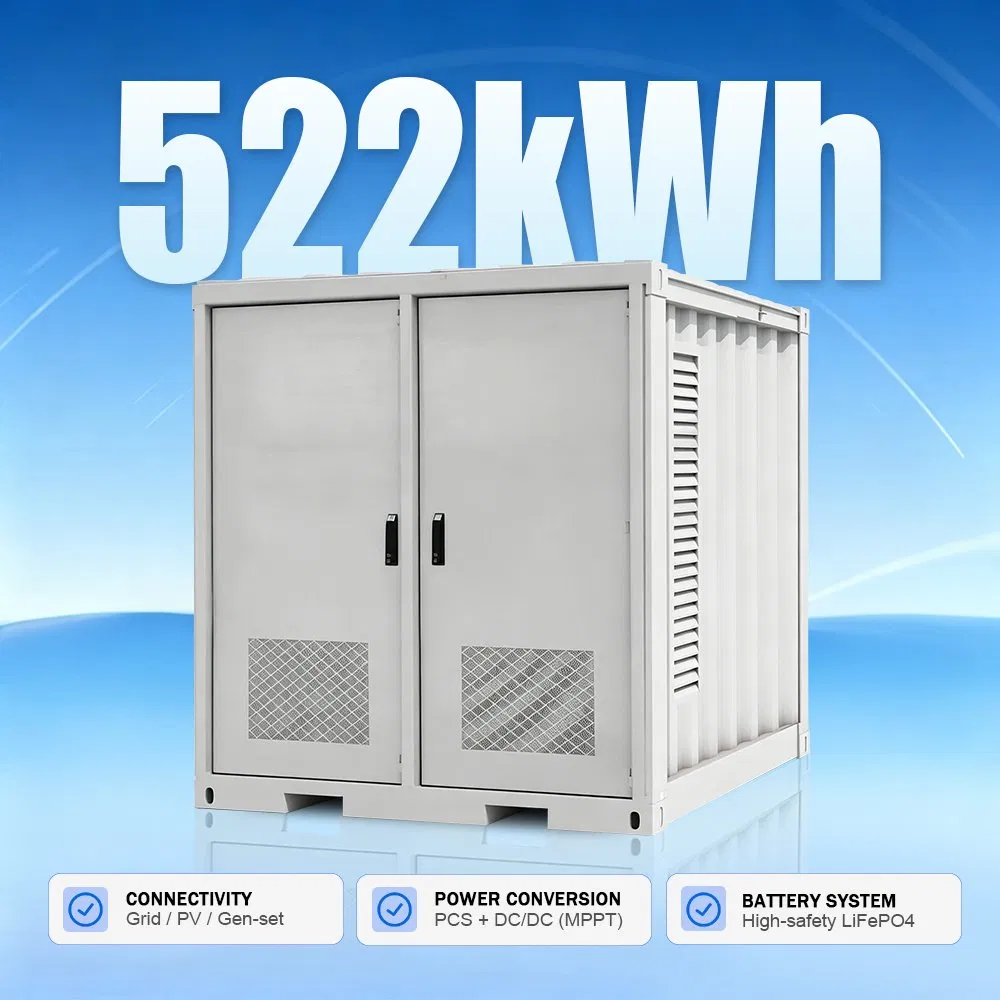 Hybrid C&I Container Energy Storage 250kw PCS 522kwh LiFePO4 Battery System Solar Storage Integration for Factory and Office Park