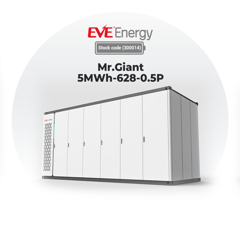 EVE ESS S556H201 5MWh Solar System LiFePO4 628Ah Grid Commercial Bess Liquid Cooling CAN Communication Energy Storage