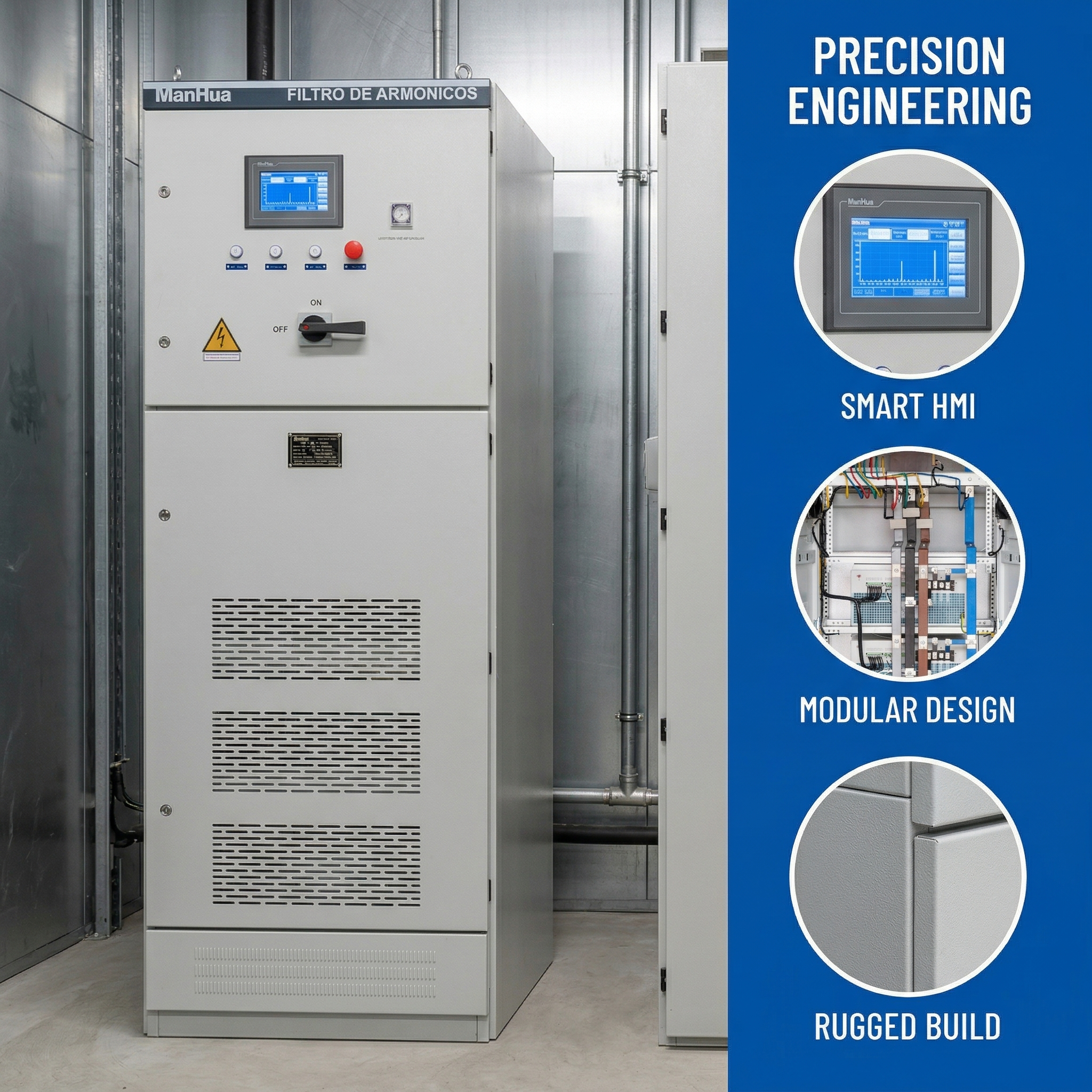Active Filter Power Distribution Cabinet | Low Voltage, Harmonic Mitigation, Energy Saving, Modular Design For Industrial Use