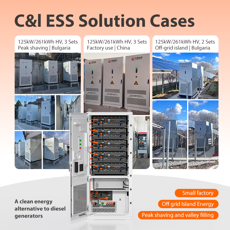 ESS Energy Storage System 100KW 500KW 1000KW Ess Container Photovoltaic Utility Scale 400V 800V 125KW Lithium Battery 261kWh