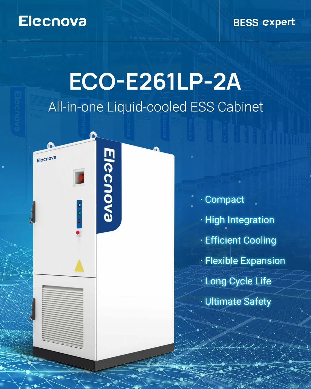 Renewable Energy Integration on-Grid EMS Solar Power 125kw 261kwh Battery Storage Solution