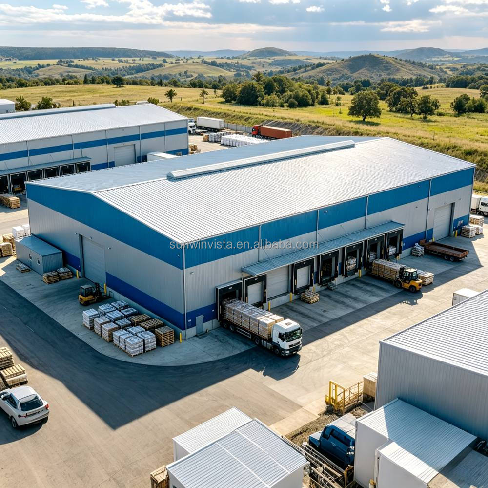 Modern Design Pre Engineered Steel Structure Production Workshop Warehouse Factory With Span Configuration Light Steel Frame