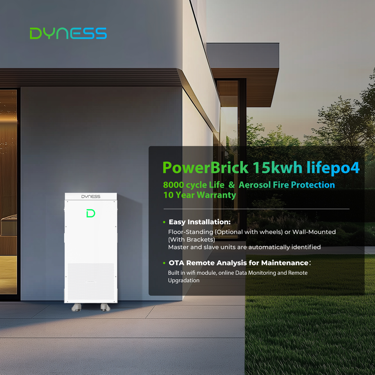 Dyness Powerbrick Max 16kw Hybrid Solar system 51.2V 314AH Lithium Iron Phosphate Battery For Solar system Home energy storage