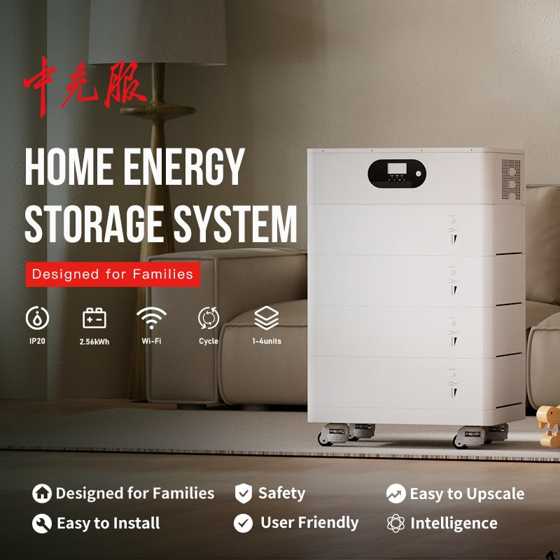 Efficient Home Solar Unit One Bat/2.56 Kwh~Four Bat/10.24 Kwh APP Control Tailored Selections Discreet Integration Cost-Effective All in One Energy Storage