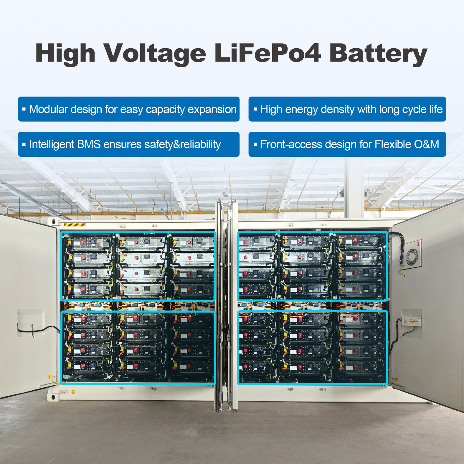 1MWh 2MWh 5MWh 10MWh 20ft 40ft Lithium-ion Battery Cabinet Solar Power Energy Storage System Container BESS for Data Center