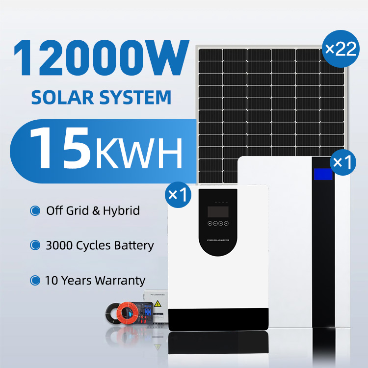 15KWH High-Capacity Solar Storage 12KW Home System Weatherproof &ge;13 Wind Grade IP54 Protection