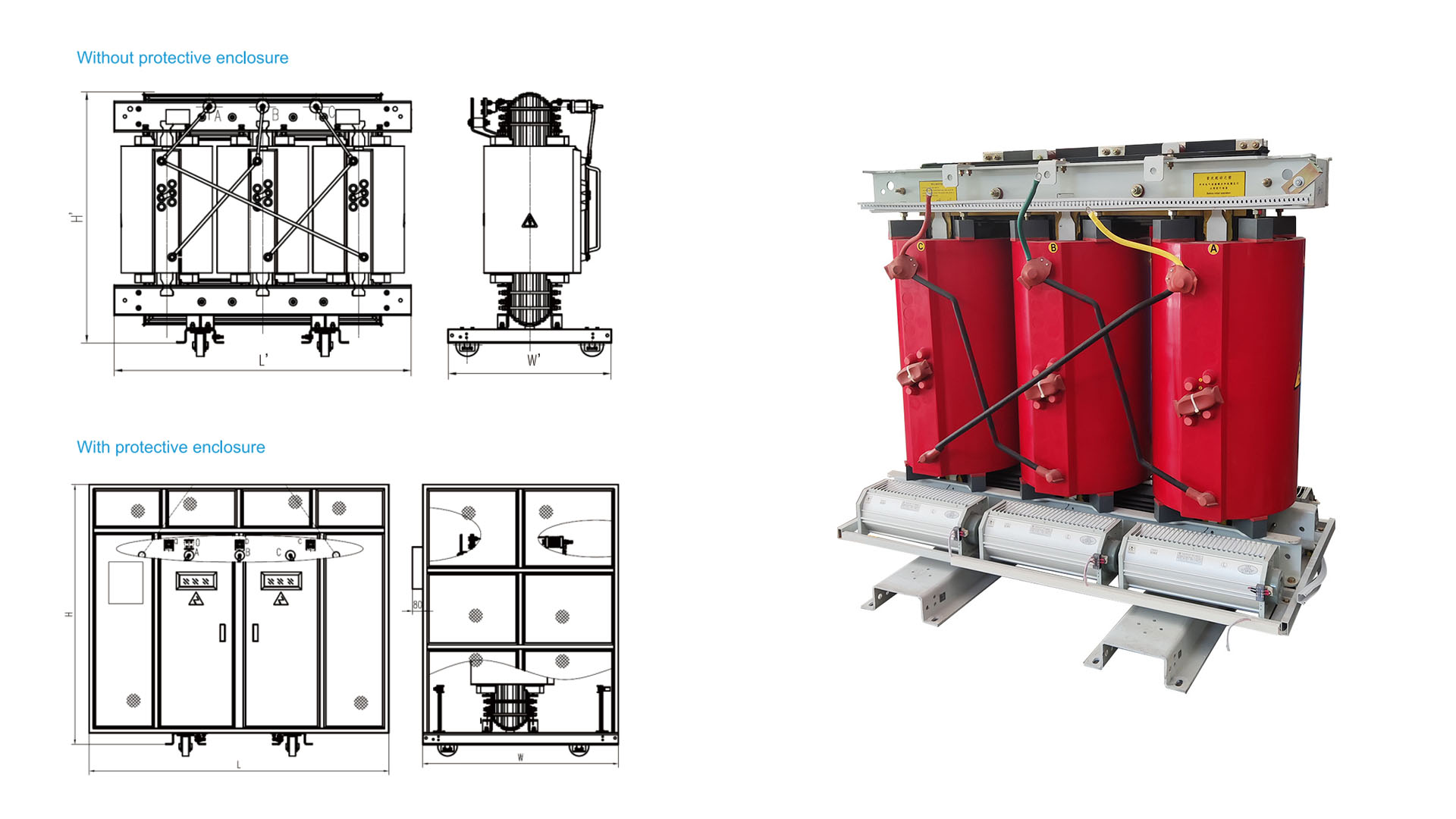 Pearl Electric Painted Steel Amorphous Alloy Transformer New Energy Power Stations