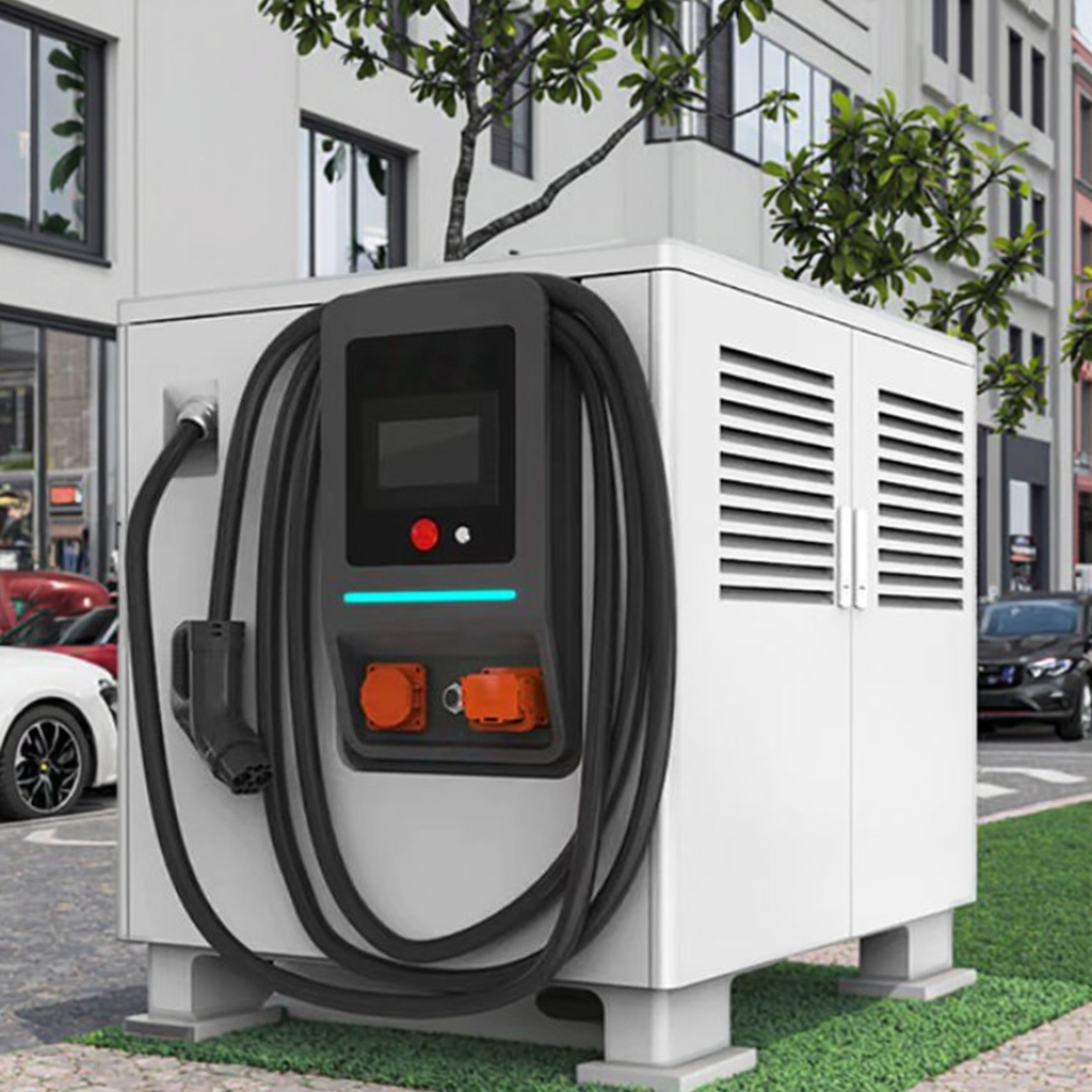 New 60KW DC Mobile EV Fast Charging Station Floor Mounted IP54 Protection Grade CCS2 Interface Energy Storage Emergency System