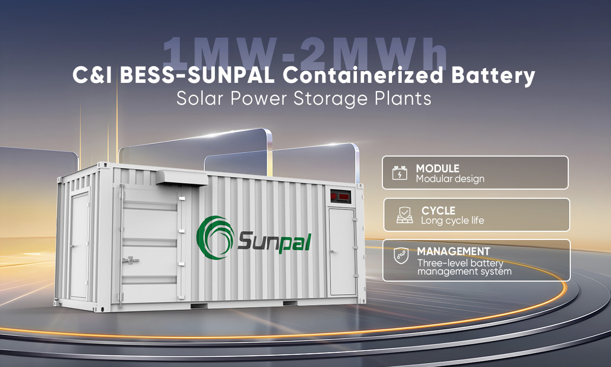 Containerized Battery Solar Power Storage Plant