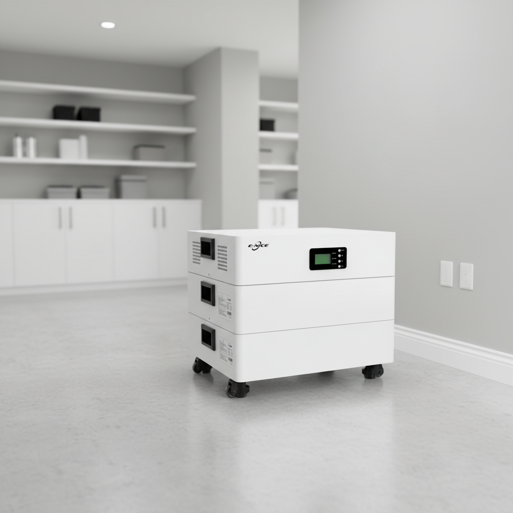 E-Nice All-In-One 51.2V 200Ah 10.24kWh LiFePO4 Stackable CAN Hybrid Grid/Off-Grid Solar System Home Energy IP60 BMS 5-20KW MPPT
