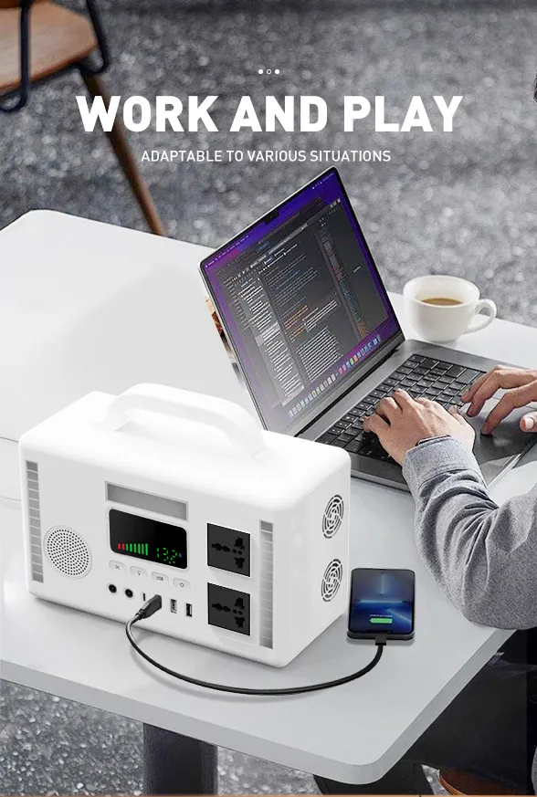 Solar Generator with LED Panel