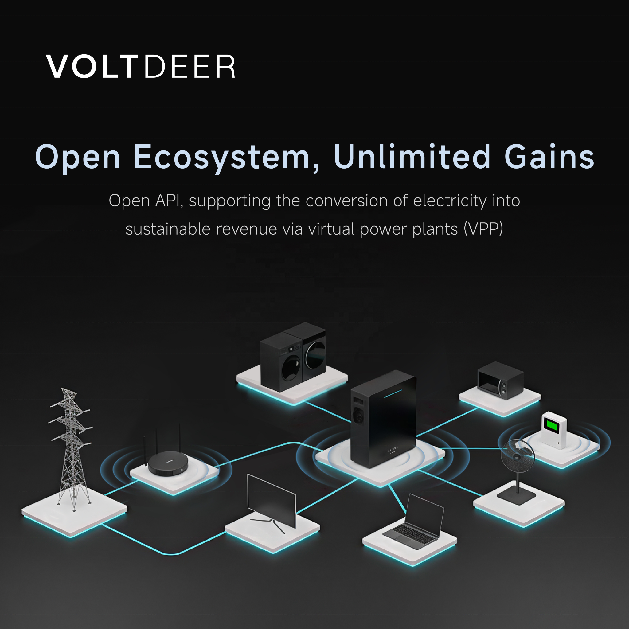 VOLTDEER 5.12kWh Solar Energy Storage System for Backup Power Station EU Germany Stock