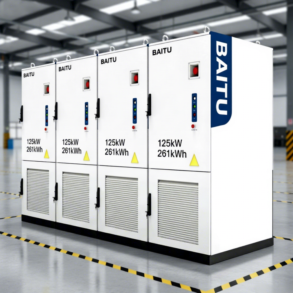 BAITU ESC-R125-261 CATL Stock Europe 125KW 261KWH Hybrid Grid Microgrid Backup Power Supply Liquid Cooling LiFePO4 Technology