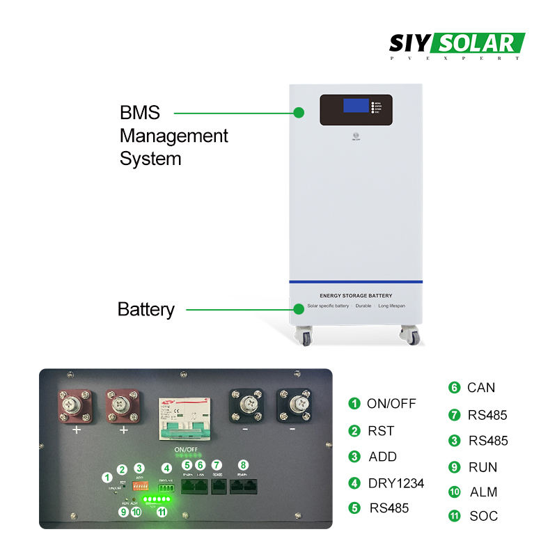 Smart Peak Shaving 10kWh 20kWh Vertical ESS 48V 51.2V LFP Accumulator Grid Interactive Residential Backup Manufacturer Supply