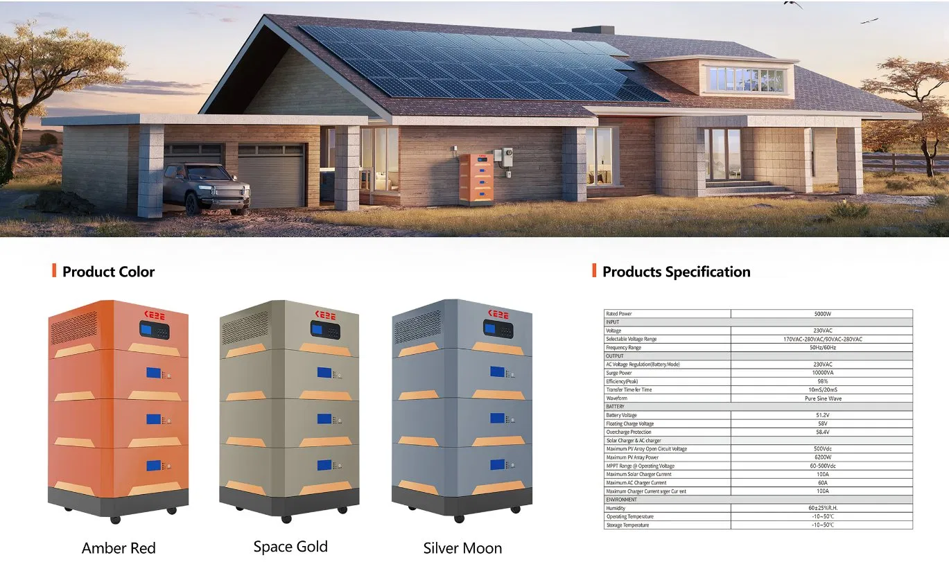 All-in-One Energy Storage System 5kw Hybrid Inverter with 5kwh 10kwh 15kwh LiFePO4 Battery for Residential Solar System