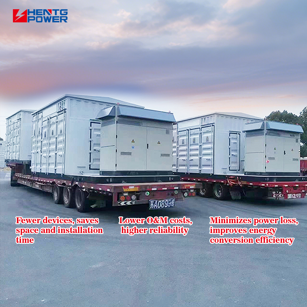 HENTG POWER 5000kVA 35kV Solar Inverter Boost Integrated Transformer Cabin For PV Power Station- Factory Price