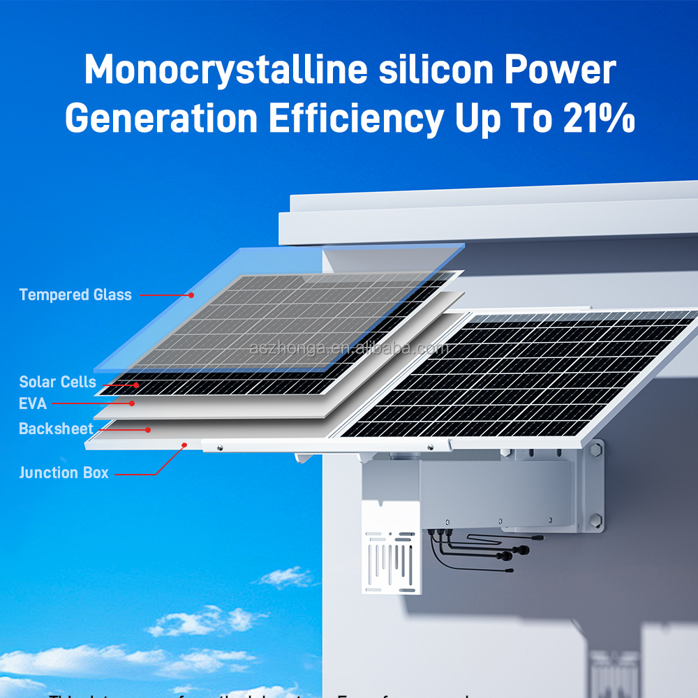 Solar System Off-grid Energy Storage System Lithium Battery for Home Farm Island Outdoor 4G Router Lighting Surveillance Camera