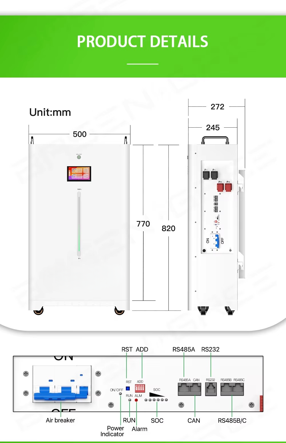 PCS 500kw off Grid Peak Shaving Valley Filling 1mwh Lithium Ion Battery Energy Storage System Liquid Cooling Power Conversion