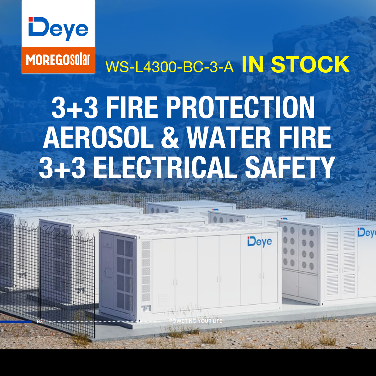 Deye WS-L4300 4.34MWh Utility Scale Liquid Cooling Energy Storage System IP55 C4 Containerized ESS Authorized Distributor