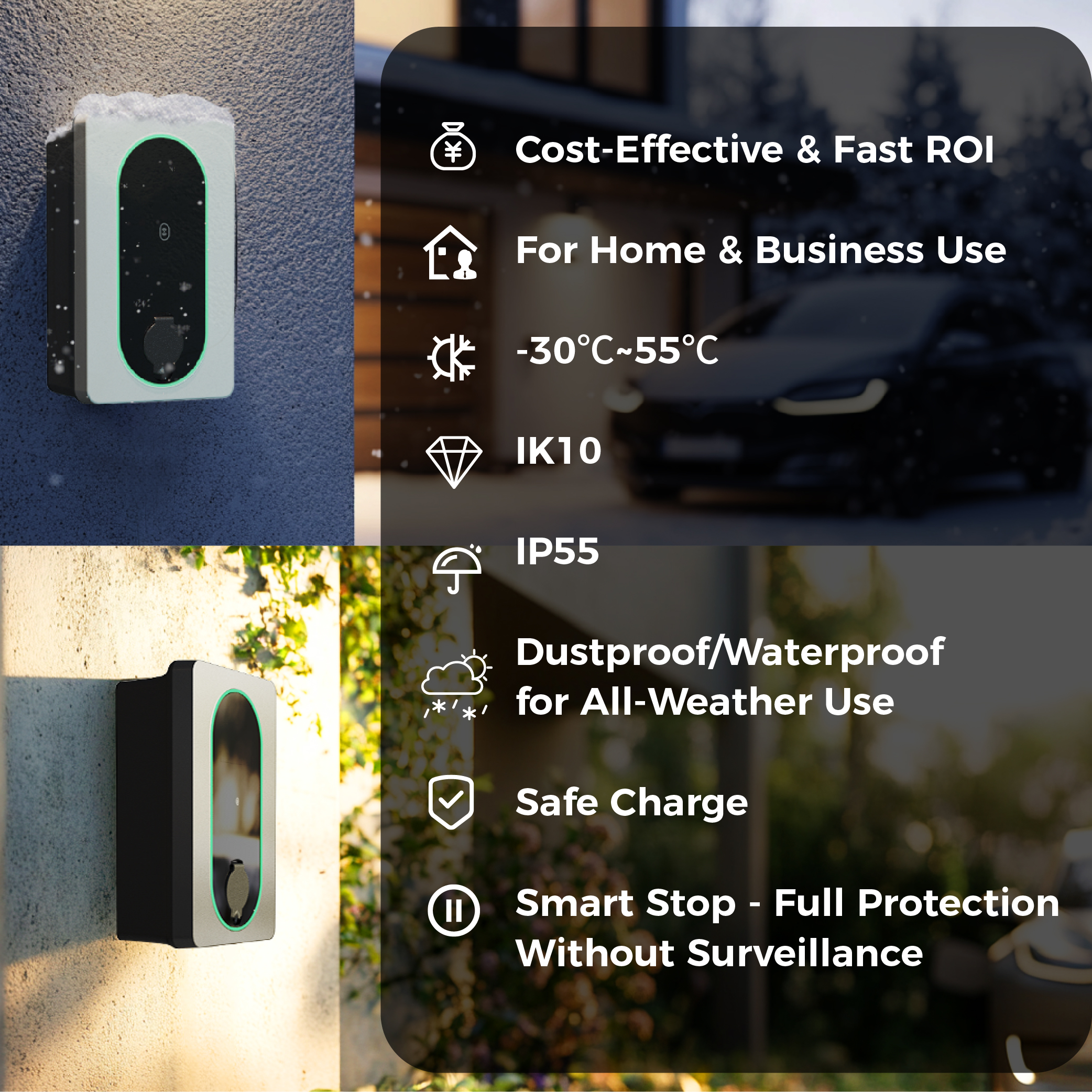 Wholesale RFID Card Swipe EVwallbox 22kW 7kW, 32amp Type2 AC EV Charger EV Charging Station 22kw EV Charger Type 2 EU