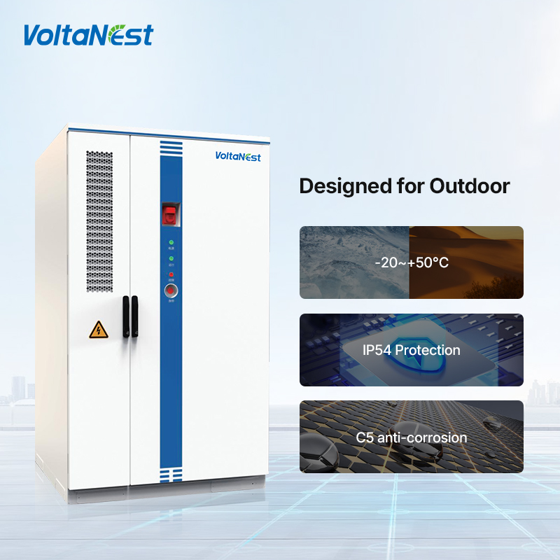 VoltaNest Liquid Cooling 125kW 420/370kWh C&amp;I ESS Cabinet LiFePO4 Solar Energy Storage System Commercial Industrial Grid IP54