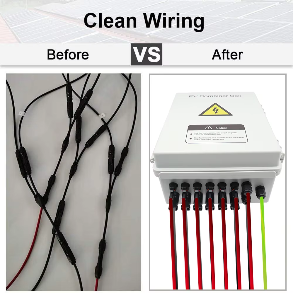 Moreday PV Junction Combiner Box with Lightning Arrester IP65 Waterproof Metal Box DC Solar Array Power Panel Factory Sales