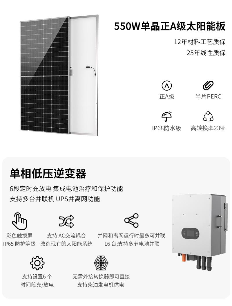 Distributed Household Factory Villa Photovoltaic Energy Storage Power Generation System